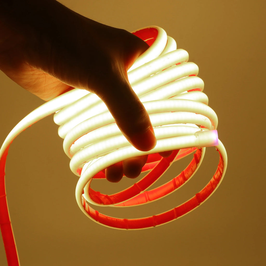IP68 Waterproof COB LED Strip Light 12V 24V Flexible LED Neon Tape 320LEDs/m High Density Linear Light Outdoor Swimming Pool