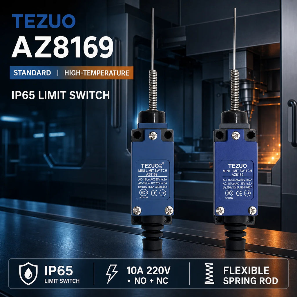 TEZUO AZ8169 IP65 Limit Switch Micro Travel Switch for Industrial Automation