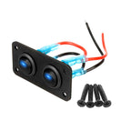 1-4 Gang Toggle Switch Panel 12V USB Car Boat Marine RV Truck Blue LED Styling Accessories Marine Rocker Switch Universal
