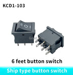 5PCS KCD2 203 6P black three position toggle switch  6A/250VAC 10A/125VAC (on / off / on) rocker switch 1011