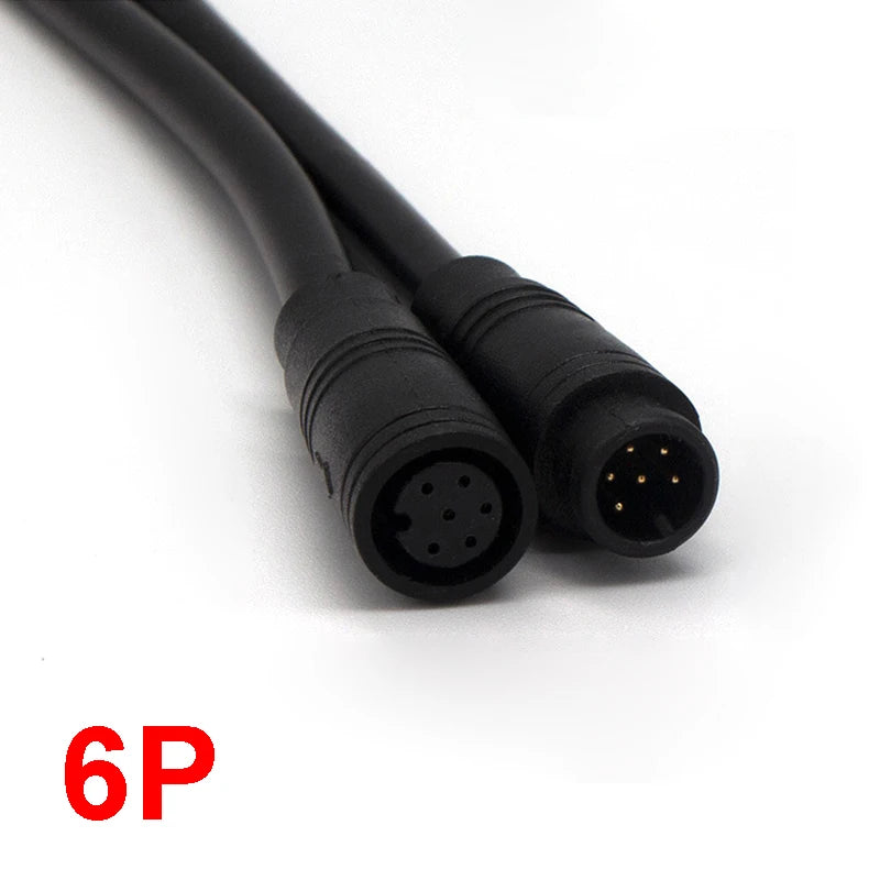 1pair male+female E-bike Line  M8 Signal Speed Sensor Extension Cable 2 3 4 5 6 Pin Electric Bicycle IP65 Waterproof Joint