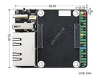 Raspberry Pi CM4 dual ETH mini Open-source Router Board Metal case for Compute Module 4 IO Board  5V, Type-C interfac