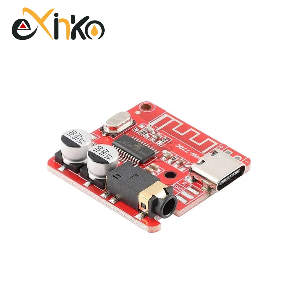 1-10PCS Bluetooth Audio Receiver Board Bluetooth 5.1 MP3 Lossless Decoder Micro USB 3.5mm Audio Output Amplifier Module Type-C