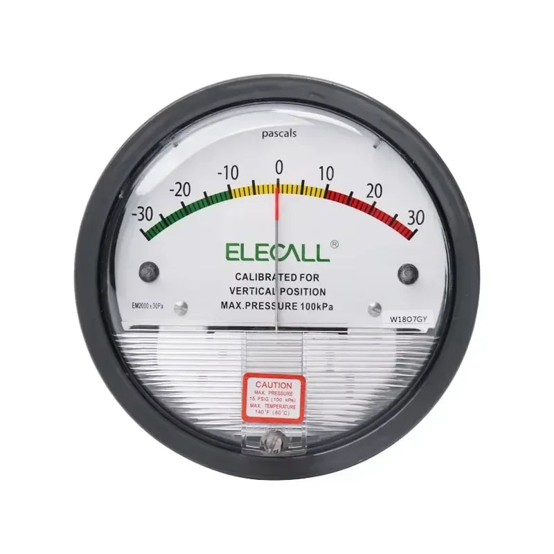 ELECALL EM2000 Differential Pressure Gauge Pa/Kpa/psi/mmH₂O for Air Gas Meters Barometer Pressure for Clean Room