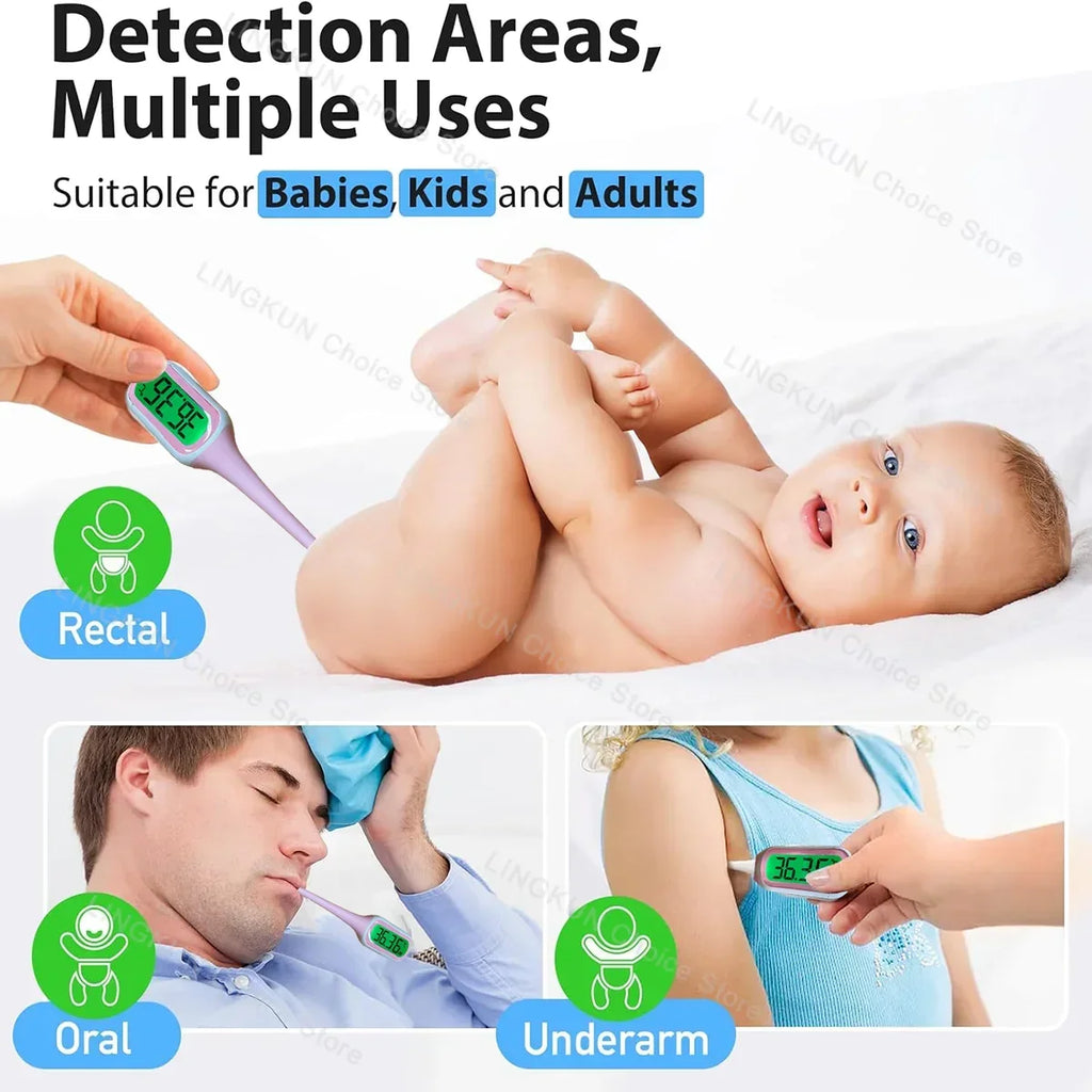 Professional Animal Digital Thermometer with Soft Probe Blue Digital Pet Dog Cat Veterinary Thermometer Waterproof Equipment