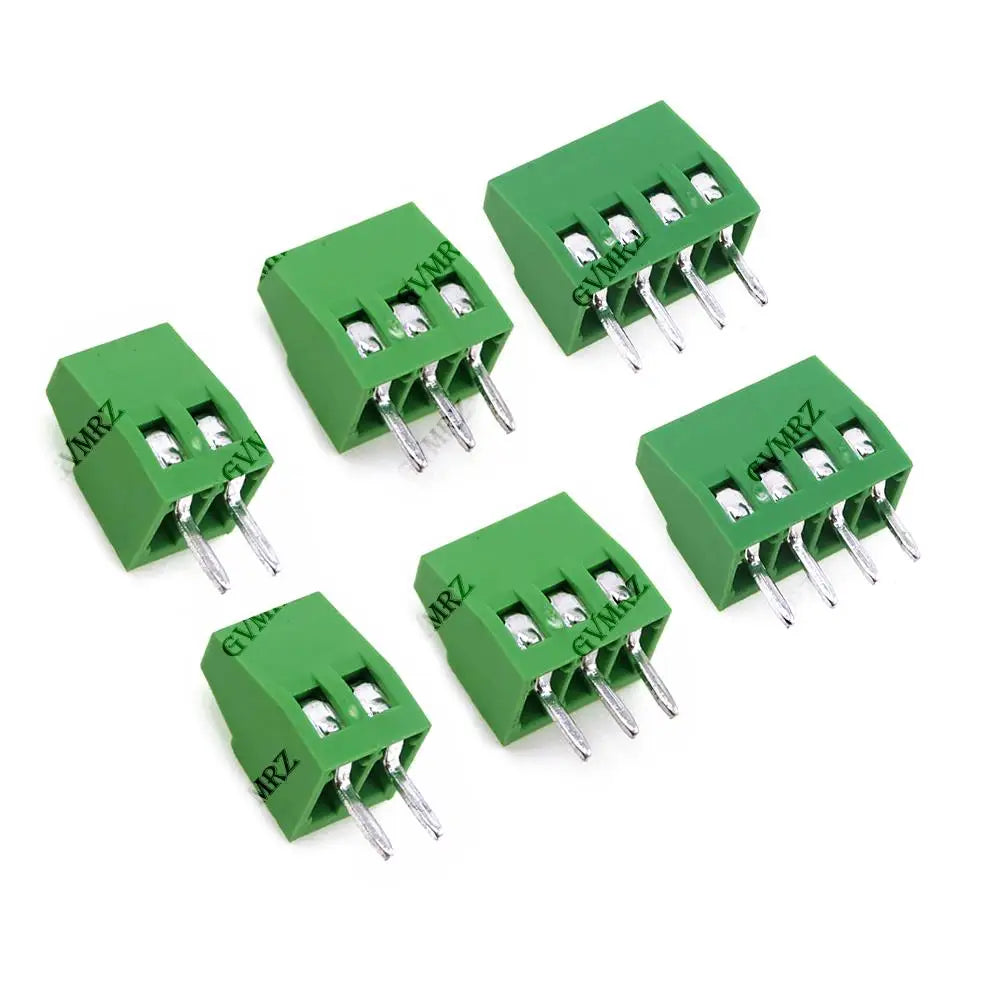 5PCS KF120 2P 3P 4P 2.54mm Pitch 2p/3p/4p Straight Pin Pcb Screw Terminal Block Connector 2pin 3pin 4pin KF-120 KF120-2p
