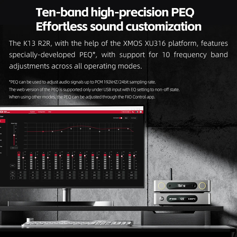 FiiO K13 R2R Desktop DAC Headphone AMP BT5.4 High-Fidelity 24Bit R2R DAC Powerful 2400mW Output LDAC Bluetooth Streamin Shanling