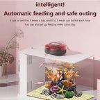 Automatic Fish Feeder for Aquarium Automatic Food Dispenser with Timer Rechargeable Timer Feeder with USB Cable LCD Display