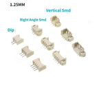 20pcs SH1.0 1.25 ZH1.5 PH2.0 XH2.54 mm Male Pin Header Socket Dip/Right Angle RA SMD SMT 2/3/4/5/6/7/8/9/10/12P Wafer