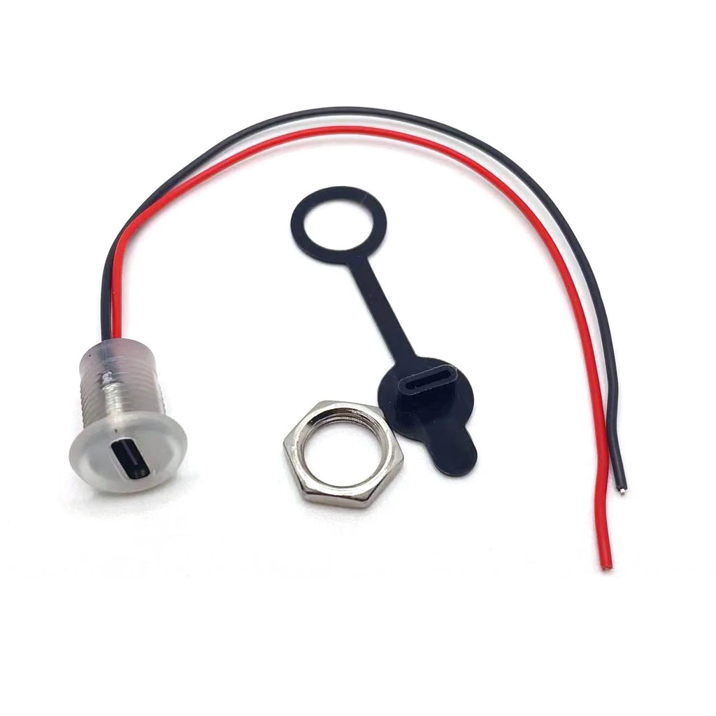 2/4/5/6Pin Type-C USB High Current Charging Socket with PH2.54 Nut Snap Lock Plate Female Type C Waterproof Female Connector