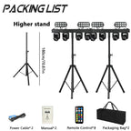 260W 4in1 RGBW LED Beam Wash Light Kit Set Tripod Stand Remote Control DMX512 For Disco DJ Wedding Party Club