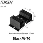 1 Pcs 10A-40A New Type Single-Phase Solid State Relay SSR Aluminum Fin Heat Sink Suitable For SSR-10DA/25DA/40DA