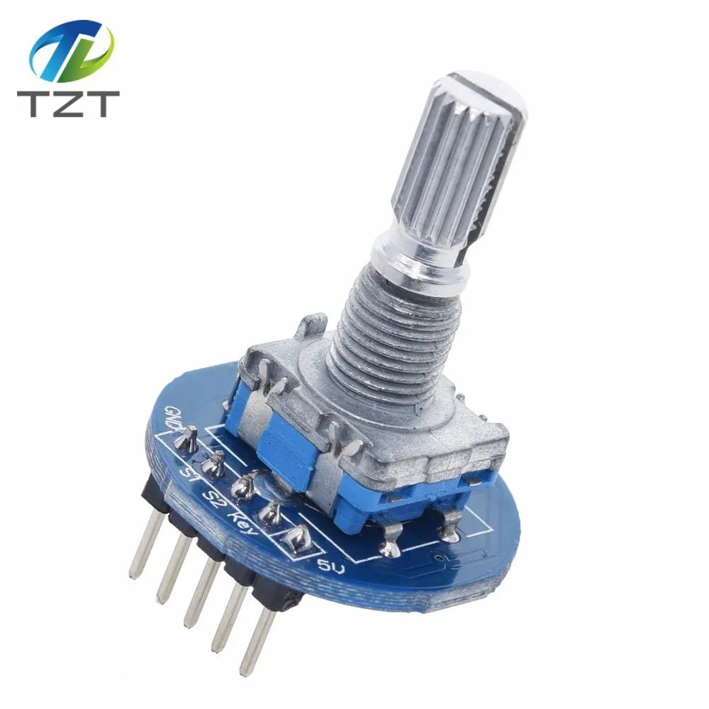 DIYTZT 1/3PCS Rotary Encoder Module for Arduino Brick Sensor Development Round Audio Rotating Potentiometer Knob Cap EC11