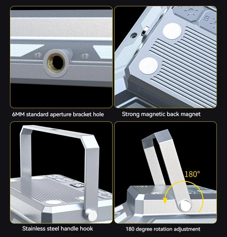 Outdoor Camping Light Super Bright Camping Floodlight Magnetic Rechargeable Led Work Light