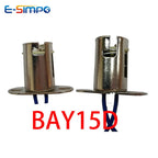 6pcs 1157 BA15D BAY15D 1156 BA15S BA9S Auto Car Turn Signal LED Light Bulb Wire Adapter Lamp Socket Holder