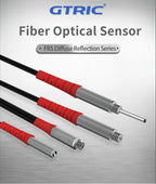 GTRIC Fiber Optic Sensor Probe Diffuse Reflection M3 M4 M6 1-2M Cable Coaxial Non-coaxial Photoelectric Optical Proximity Switch
