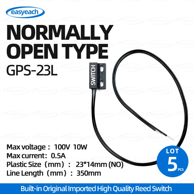 5PCS GPS-23 Reed Magnetic Control Switch Replace PS-3150 Normally Open/Closed23*14MM Proximity Induction sensor NO/NC switching