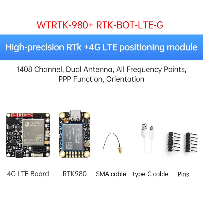 WITMOTION UM982 GNSS Receiver RTK Module ZED-F9P UM980 Sensor GPS BDS GLONASS /Galileo For High Accuracy Drones Positioning