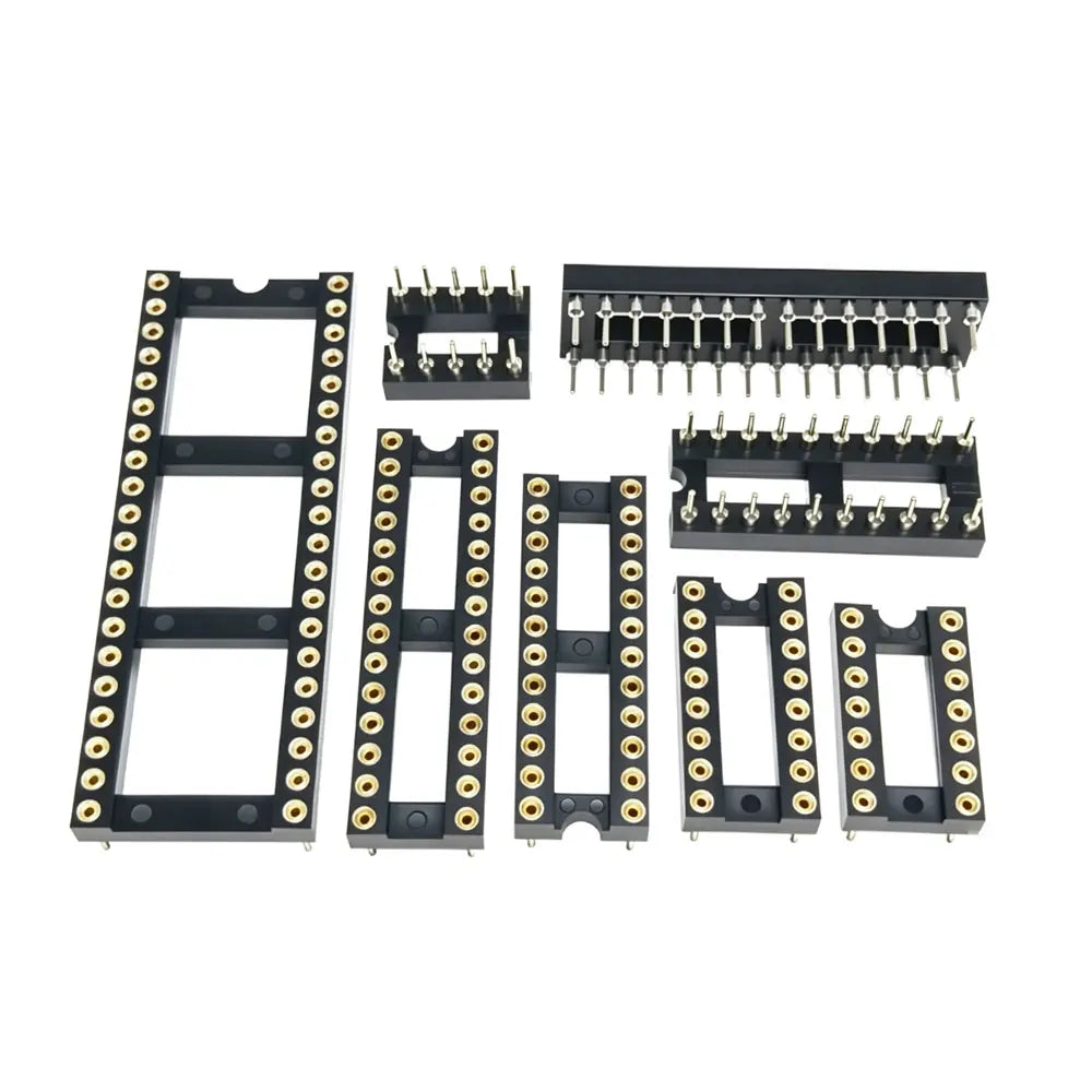 5PCS DIP-8 DIP14 DIP16 DIP18 DIP20 DIP24 DIP28 DIP32 DIP40 PIN Round IC SOCKET  Round Hole DIP IC Sockets Adaptor Solder Type