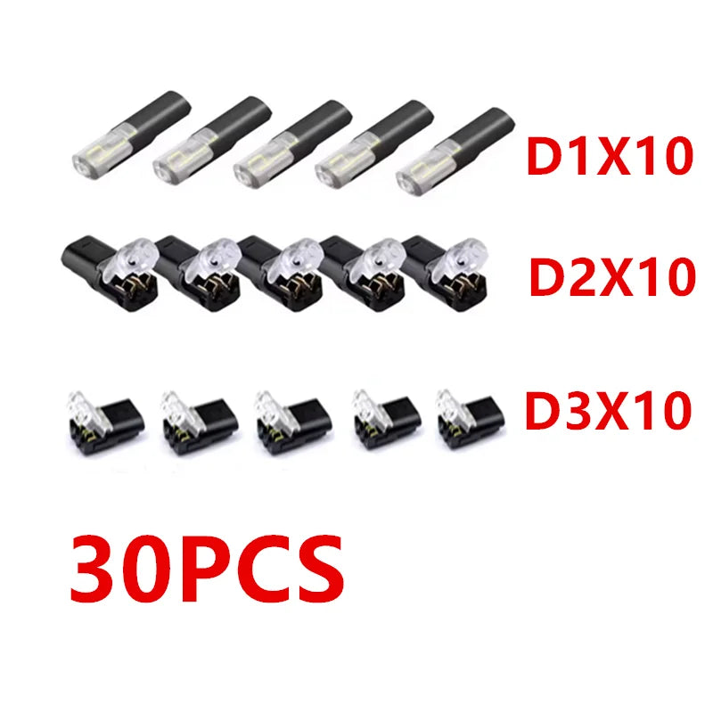 1/2/3 Way Quick-Connect Terminal Electrical Connector Strip Terminal Car Wire Cable Connection Sealed Dustproof Wire Auto Wiring