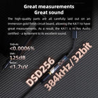 FiiO JadeAudio KA11 USB DAC AMP Hi-Res Audio Type-C to 3.5mm Adapter USB Dongle DAD256