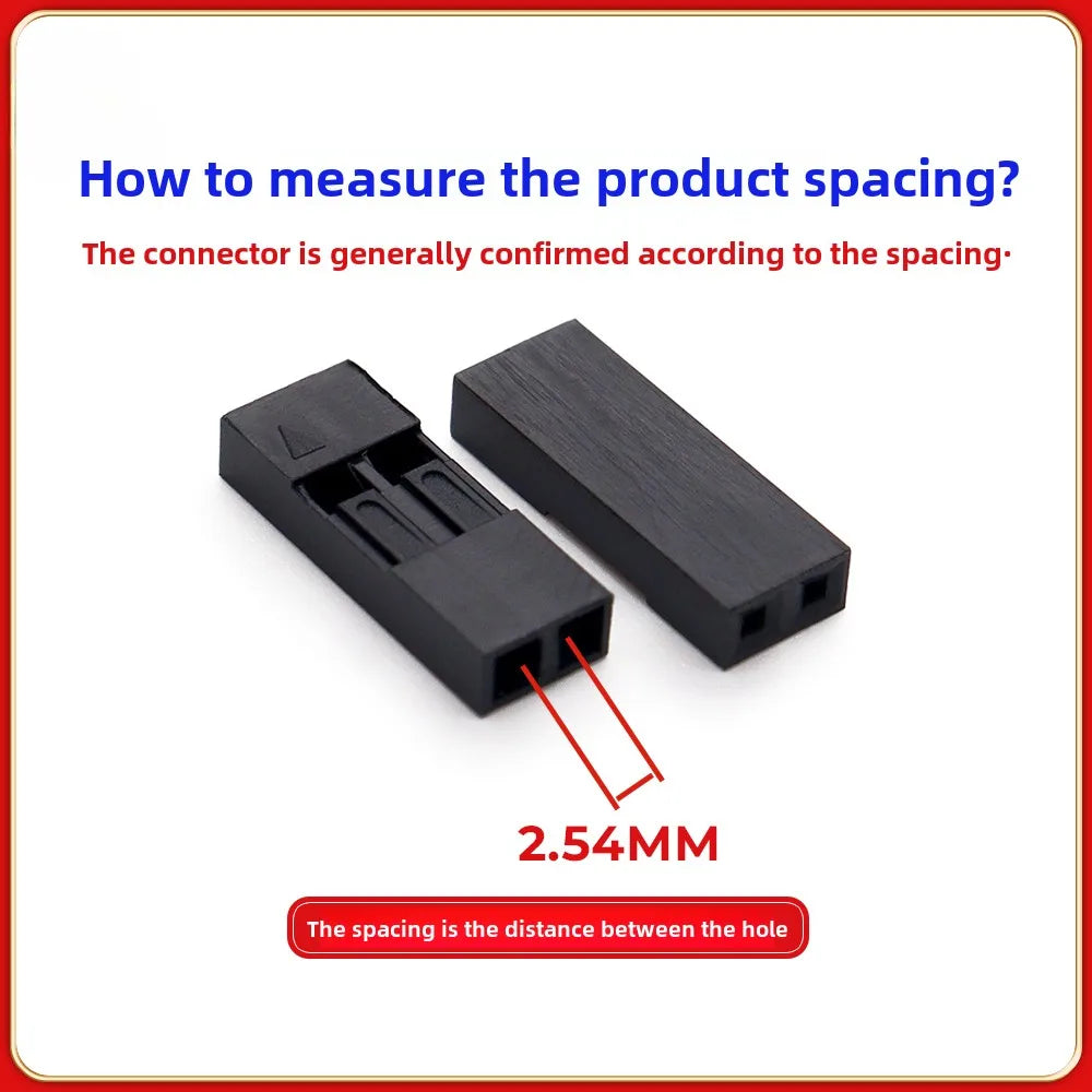 50pcs 2.54mm Single/Double Row Dupont Rubber Shell Dupont Plug Terminal Connector 1/2/3/4/5/6/7-20P Wholesale