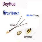 5pcs SMA to U.FL  Splitter RP-SMA / SMA Female to 2 3 4 5 6 7 8xU.FL 1 Female RG178 Cable WIFI Antenna Extension Jumper Pigtail