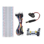 MB102 Breadboard Power Supply Module + MB-102 830/400 Points Solderless Breadboard Kit with 65 Flexible Jumper Wires 3.3V/5V