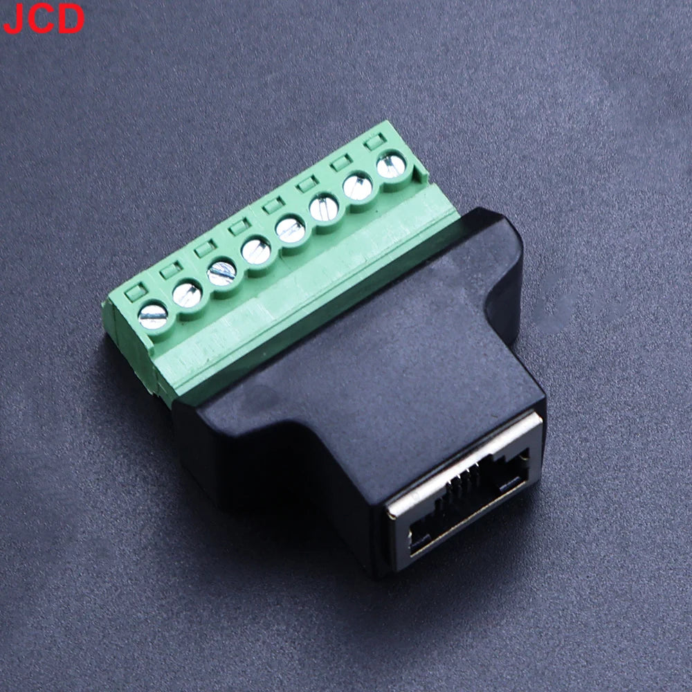 1pc High Quality RJ45 To Screw Terminal Adaptor RJ45 Male Female To 8 Pin Connector RJ45 Splitter For CCTV DVR CCTV Accessories
