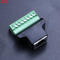 1pc High Quality RJ45 To Screw Terminal Adaptor RJ45 Male Female To 8 Pin Connector RJ45 Splitter For CCTV DVR CCTV Accessories