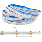 Tuya Wifi Smart FCOB RGBCCT LED Light Strip 6Pin 12mm DC24V RGB CW WW FOB Flexible COB Linear Lights Dimmable Room Kitchen Decor