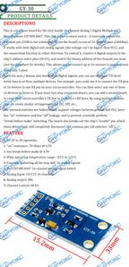 GHPYQKC  GY-30 GY-302 BH1750FVI  BH1750 The digital optical intensity illumination sensor BH1750FVI of module for arduino 3V-5V