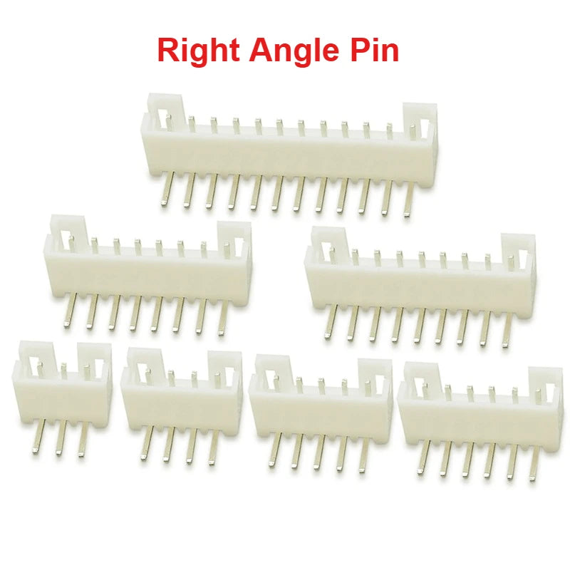 10PCS 1.0 1.25 1.5 2.0 2.54 SH/JST/ZH/PH/XH 1.0MM 1.25MM 2.0MM 2.54MM Male Pin Header Socket Dip/Right Angle SMD 2/3/4/5-9P Pin