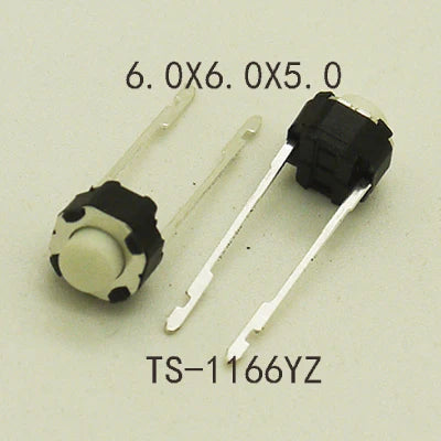 30PCS 6x6x5/4.3mm Middle 2PIN DIP Long Pin Mini Push Button Switch for Audio PCB Mounting Momentary Tact Switch Button