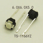 30PCS 6x6x5/4.3mm Middle 2PIN DIP Long Pin Mini Push Button Switch for Audio PCB Mounting Momentary Tact Switch Button
