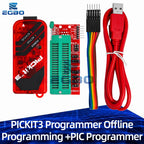 PICKIT3 PIC KIT3 PICKIT 3.5 Programmer Offline Programming PIC Microcontroller Chip +PIC Programmer adapter seat