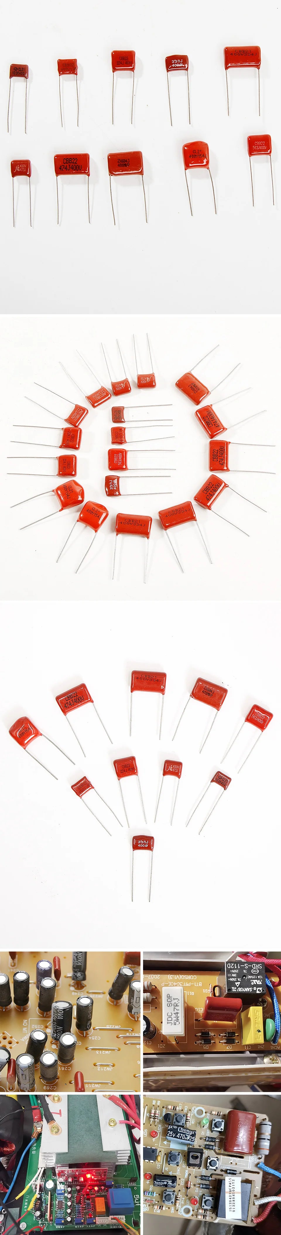 240pcs CBB Capacitor Assortment Kit Metallized Polypropylene Film Capacitors