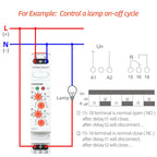 Cyclic Time Relay 220V 24V 12V AC/DC Asymmetrical Flashing Relay between ON and OFF Recycle Timer Repeat Time Adjustable