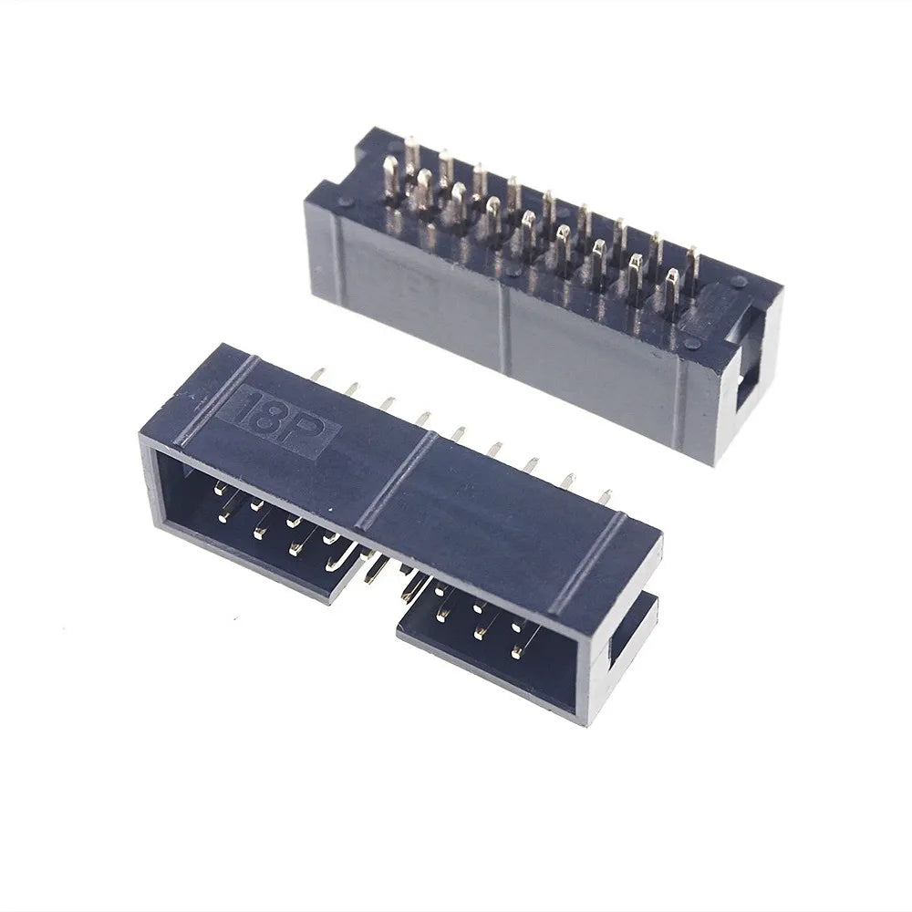 100 Pcs 2.54 MM Male PCB Header 6 8 10 12 14 16 20 24 26 30 34 40 50 60 64 80 Pin Straight ShroudedDIP SMD IDC Socket Box JTAG