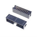 100 Pcs 2.54 MM Male PCB Header 6 8 10 12 14 16 20 24 26 30 34 40 50 60 64 80 Pin Straight ShroudedDIP SMD IDC Socket Box JTAG