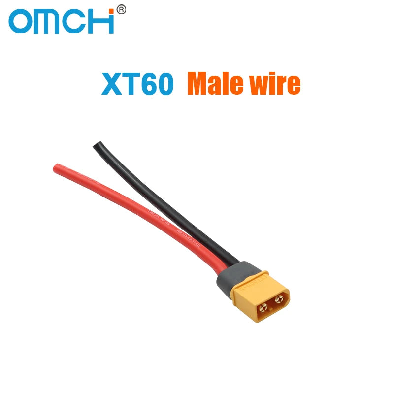 OMCH XT60 12/14AWG XT90 10AWG Male Female Plug Battery Connector With Silicone Wire Cable For RC Airplane Lipo Battery Drone Car