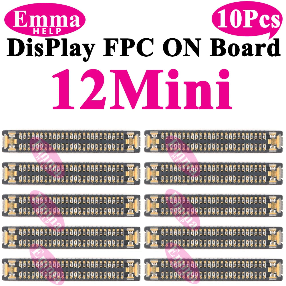 10Pcs LCD Display FPC Connector On Motherboard Screen Logic Board For iPhone 14 13 15 Pro Max Plus 11 12Promax 13Pro XR X XS