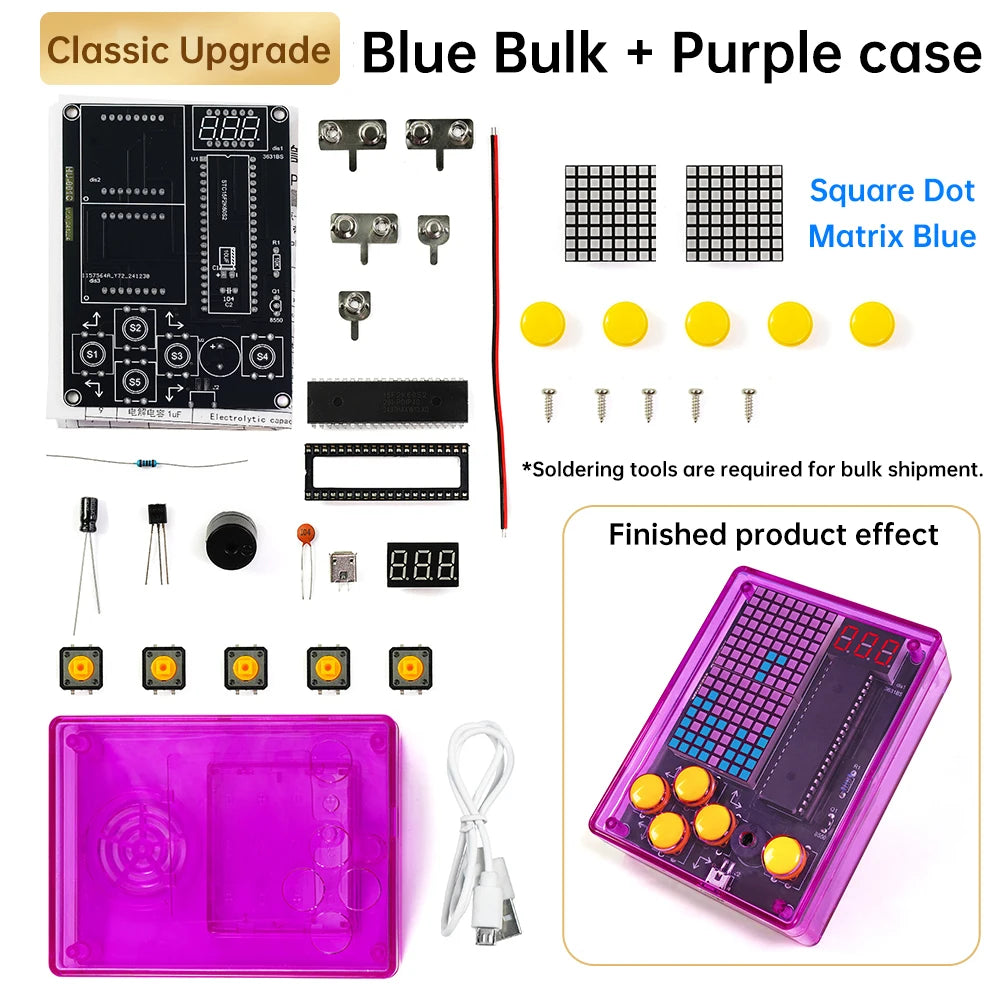 Pixel Gamer DIY Kit Pocket Gamer 51 Microcontroller Electronic Circuit Teaching Experiment Soldering Practice Module