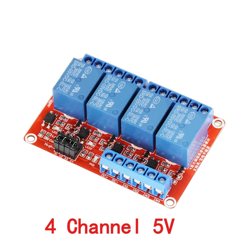 1/2/4/8 Channel Relay Module 5V/12V/24V with Optocoupler Isolation High/Low Level Dual Trigger for Arduino/PLC/MCU Control Board