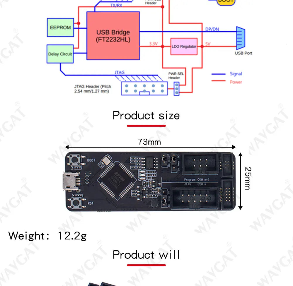 ESP32 ESP-Prog Development Board JTAG Debug Program Downloader Module Debugging Tool For ESP8266 ESP32 Original With Cable
