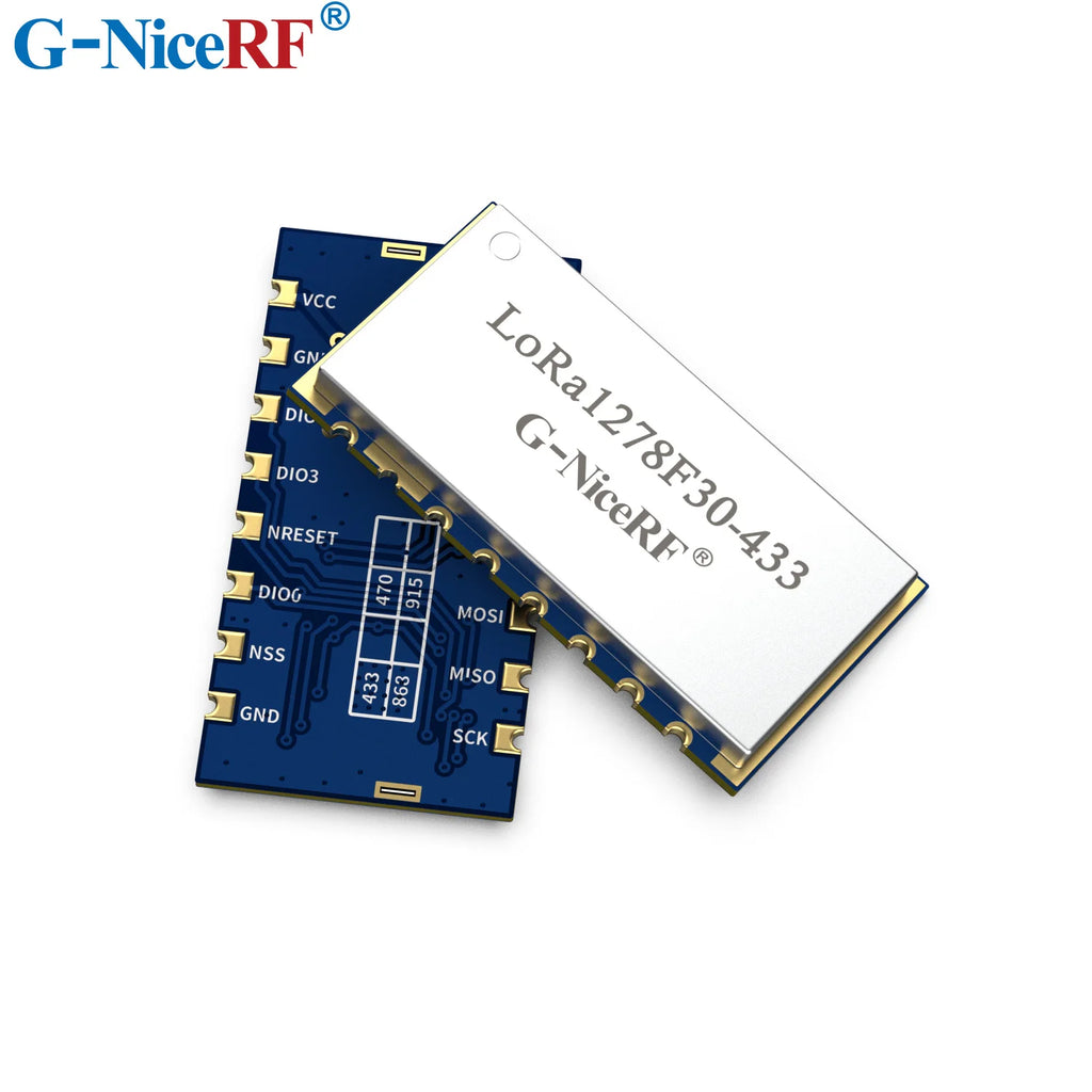 G-NiceRF | 2PCS LoRa1278F30 1W High Power 433MHz/470 MHz SX1278 6-8 KM Long Distance RF Wireless LoRa Module SPI Interface