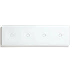BSEED 1/2/3Gang Touch Switch Double Light Switch Triple Sensor Switch 1Way EU Standard Glass Panel Blue Back Light White Series