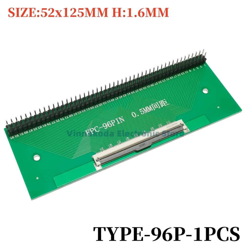 1PCS FFC/FPC Conversion Board 0.5mm Connector to 2.54MM Double Row Bent Pins 4/10/14/15/16/22/26/30/32/36/42/45/60/64/68/80/96P