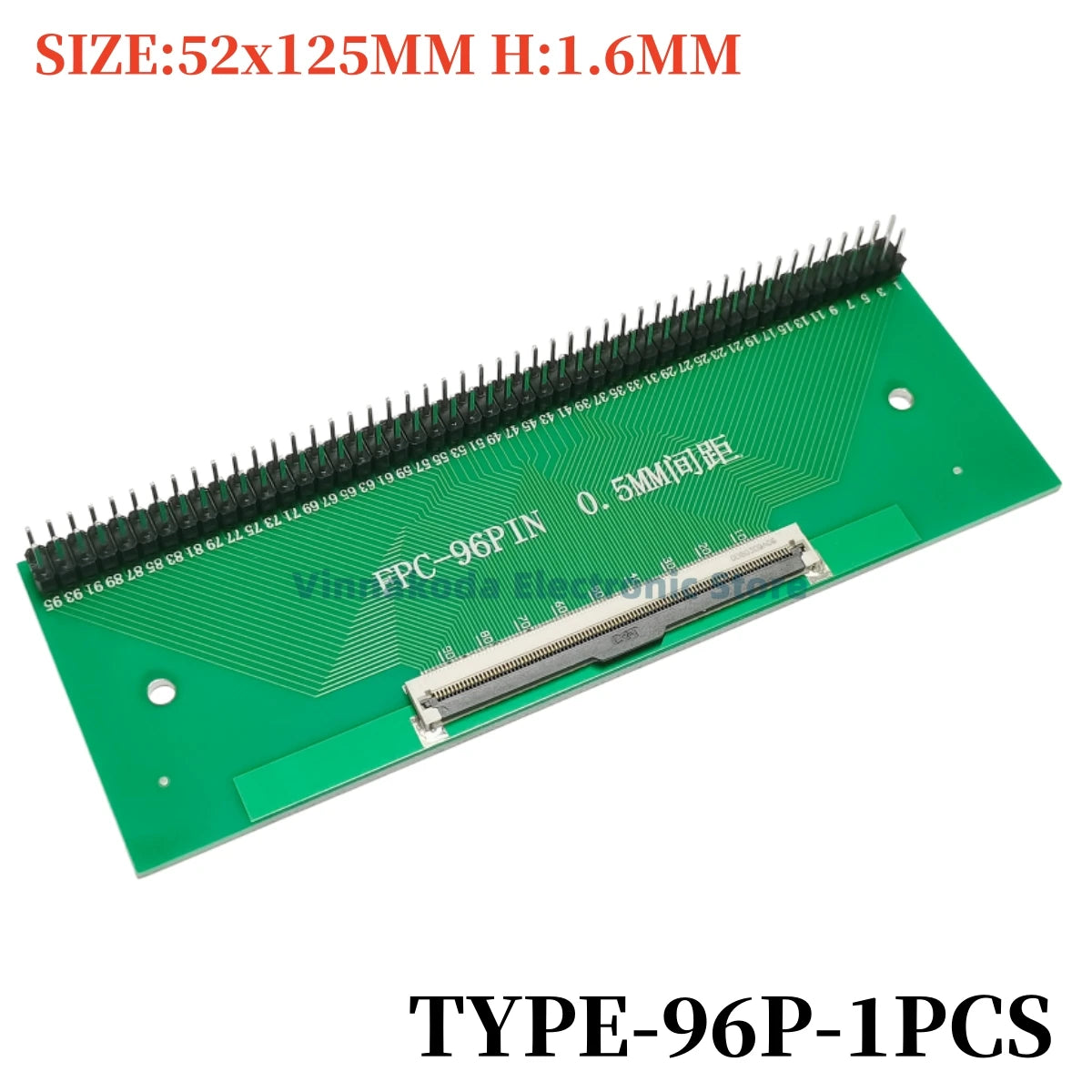 1PCS FFC/FPC Conversion Board 0.5mm Connector to 2.54MM Double Row Bent Pins 4/10/14/15/16/22/26/30/32/36/42/45/60/64/68/80/96P