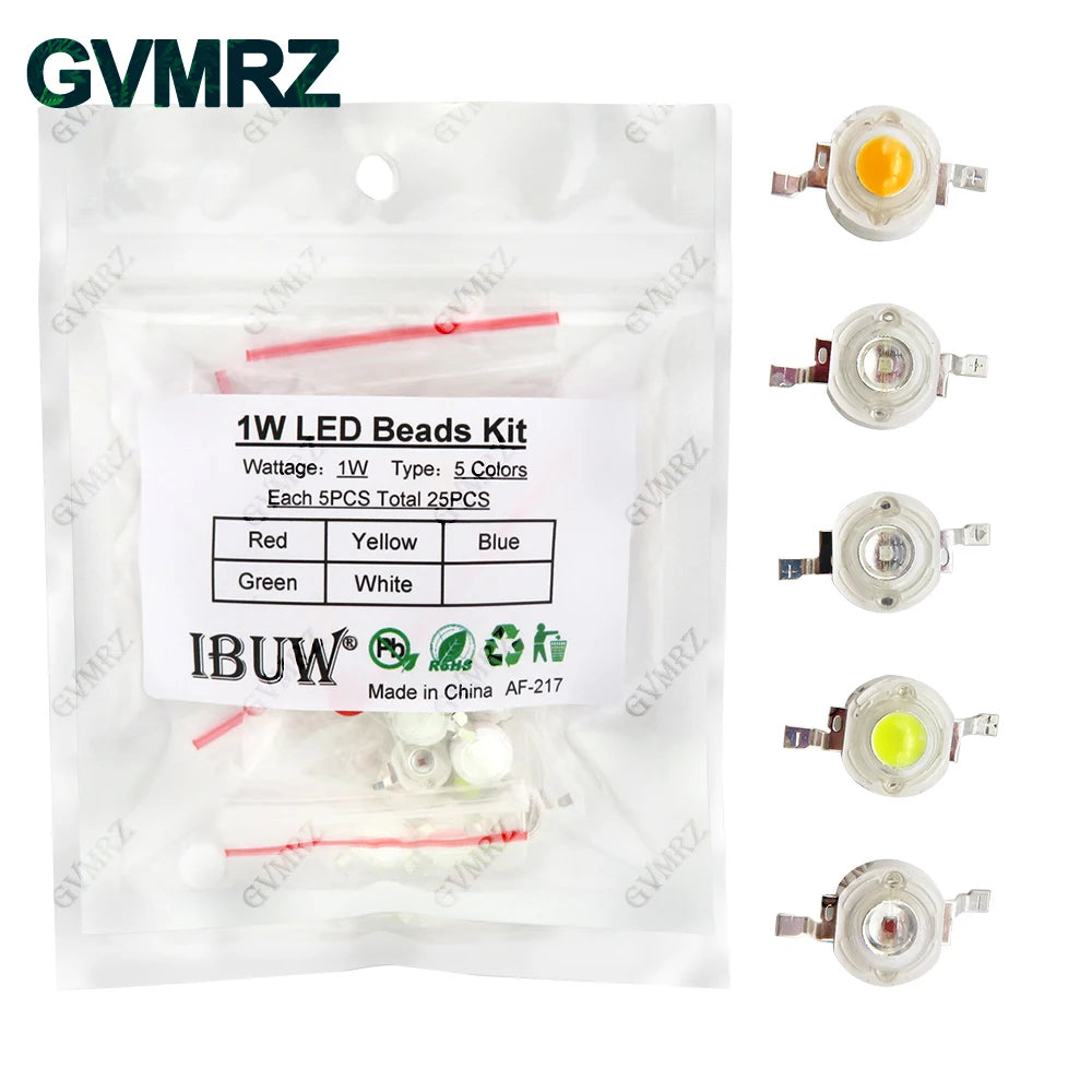 100pcs 5colors Each 20pcs 5730 5050 3528 1210 1206 0805 0603 0402 SMD LED Diode Kit Red Green Blue White Yellow